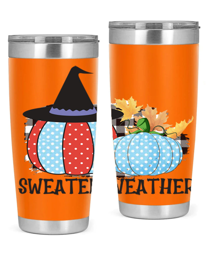 Sweater Weather Pumpkin Gnome 586#- fall- Tumbler