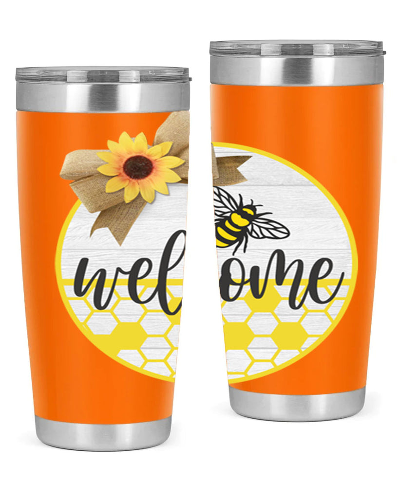 Welcome Bee and hive Mockup566#- spring- Tumbler