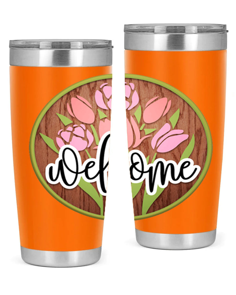 Welcome flowers bouquet Mockup570#- spring- Tumbler