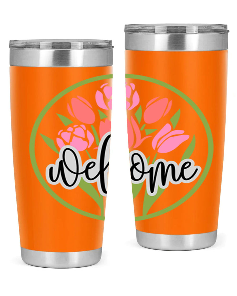 Welcome flowers bouquet571#- spring- Tumbler