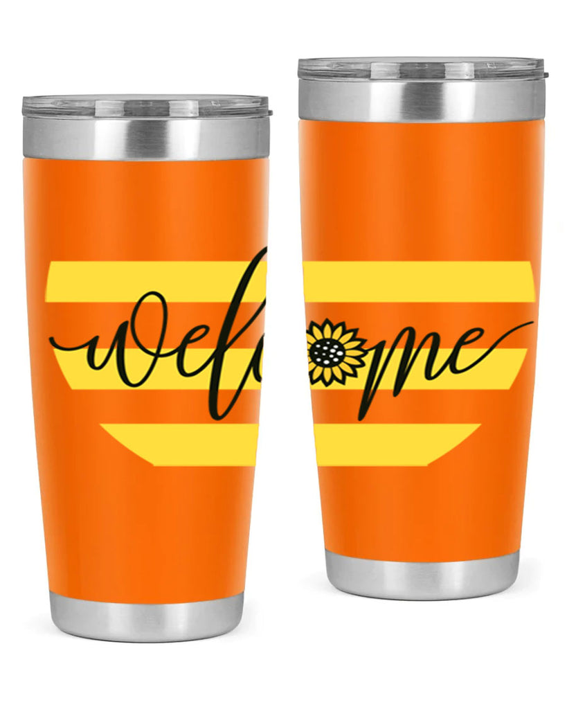 Welcome with sunflower592#- spring- Tumbler