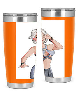 White hair girl wearing summer outfit 40#- anime- Tumbler
