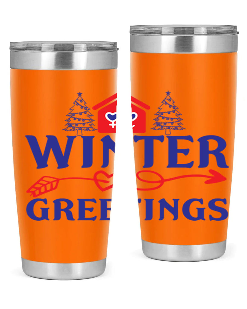 Winter Greetings 551#- winter- Tumbler