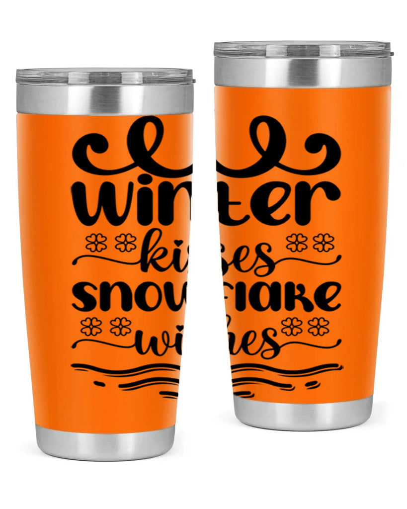 Winter Kisses Snowflake Wishes 562#- winter- Tumbler