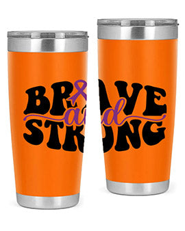 brave and strong 129#- alzheimers- Tumbler