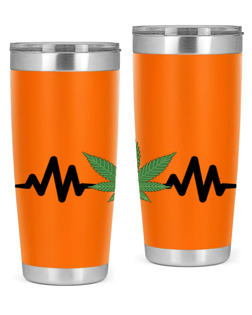 cannabis heartbeat 46#- marijuana- Tumbler