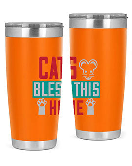 cats bless this home Style 36#- cat- Tumbler