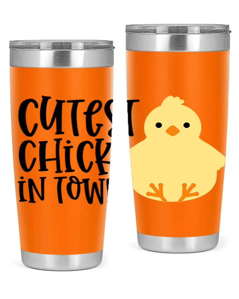 cutest chick in town 61#- easter- Tumbler