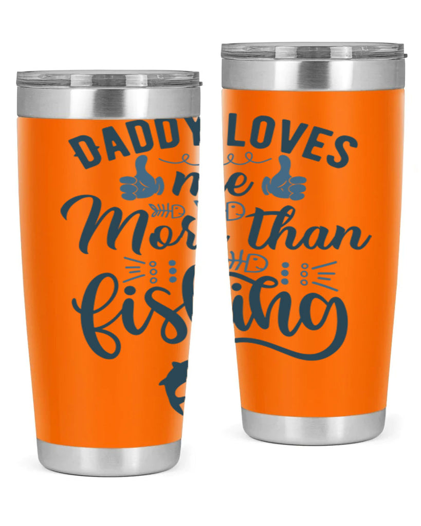 daddy loves me 167#- fishing- Tumbler