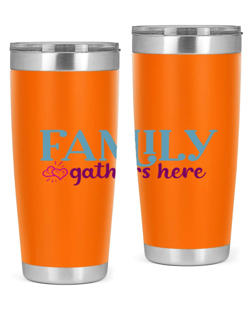 family gathers here 40#- family- Tumbler