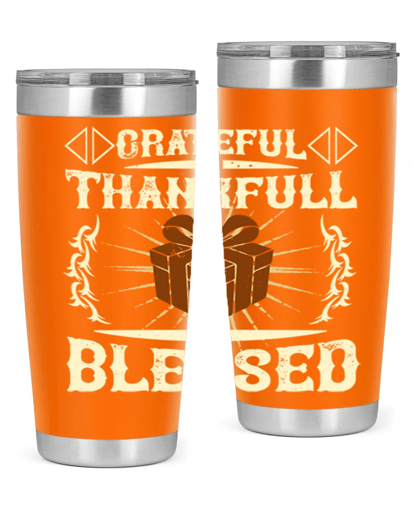 grateful thankfull blessed 40#- thanksgiving- Tumbler