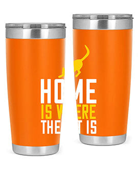 home is where the cat is Style 49#- cat- Tumbler