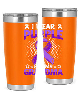 i wear purple for grandma 171#- alzheimers- Tumbler