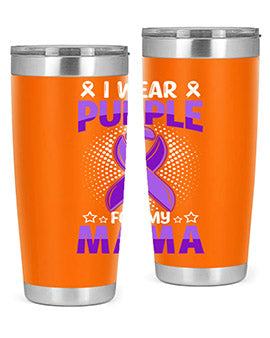 i wear purple for mama 173#- alzheimers- Tumbler