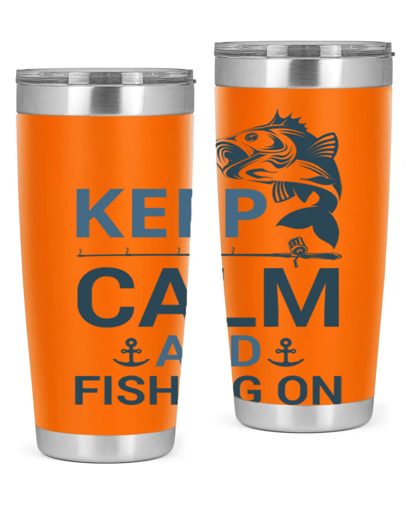 keep calm 65#- fishing- Tumbler