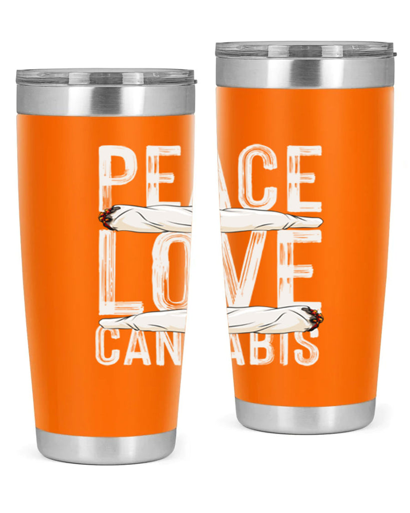 peace love cannabis 216#- marijuana- Tumbler