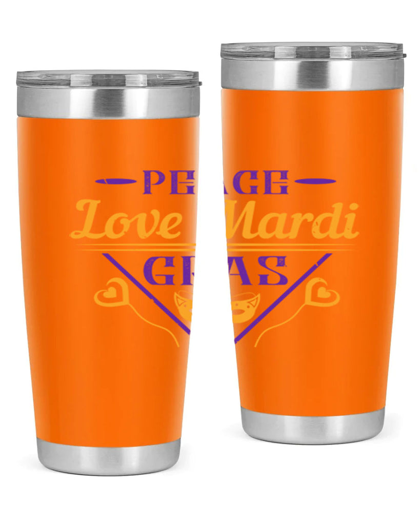 peace love mardi gras 39#- mardi gras- Tumbler