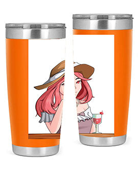 pretty woman with fresh juice in summer 37#- anime- Tumbler