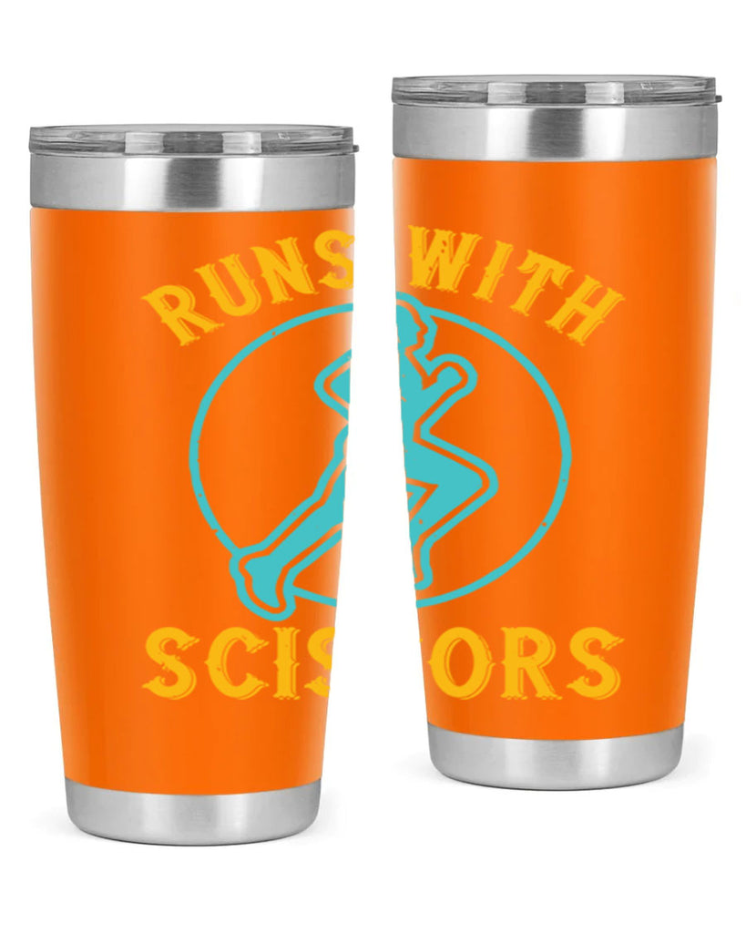 run with sclssors 25#- running- Tumbler