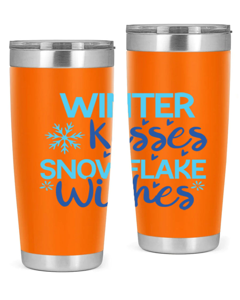 winter kisses snowflake wishes 519#- winter- Tumbler