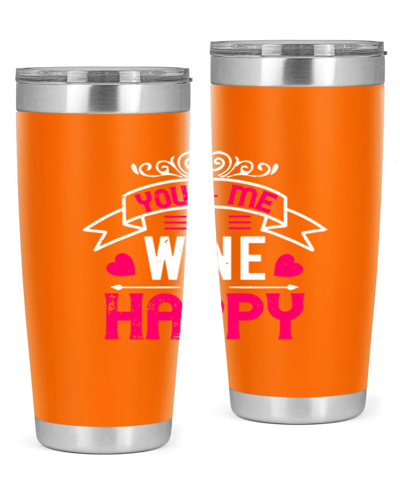 you me wine happy 1#- valentines day- Tumbler