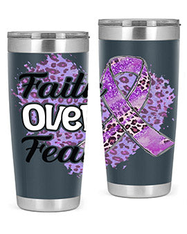 AlzheimerS Awareness Faith Over Fear 13#- alzheimers- Tumbler