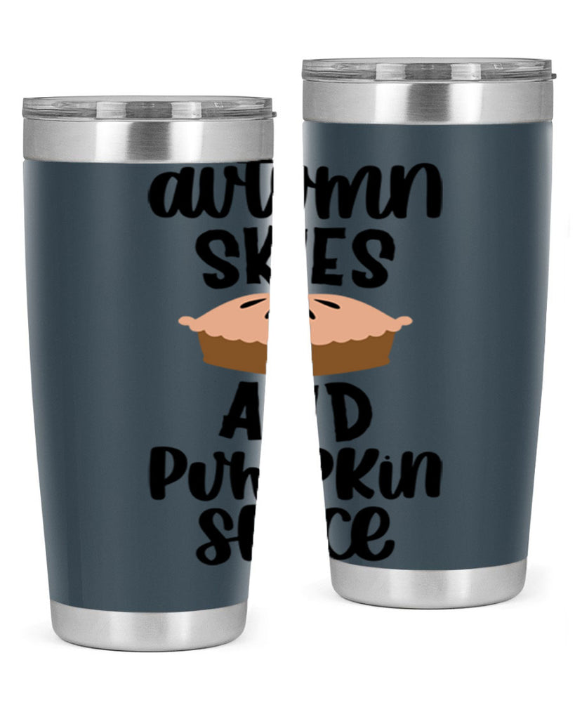 Autumn Skies And Pumpkin Spice 477#- fall- Tumbler