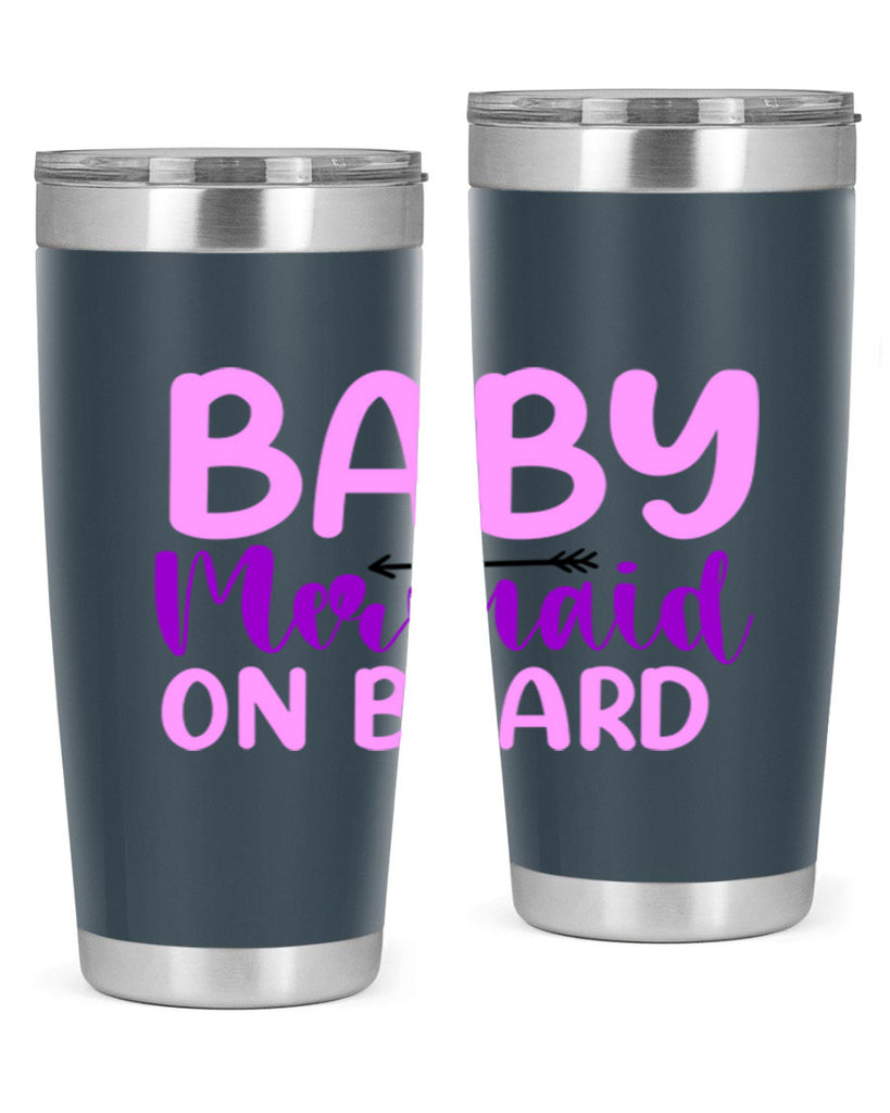 Baby Mermaid On Board 23#- mermaid- Tumbler