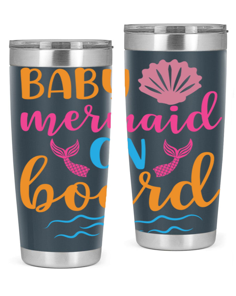 Baby Mermaid On Board 39#- mermaid- Tumbler