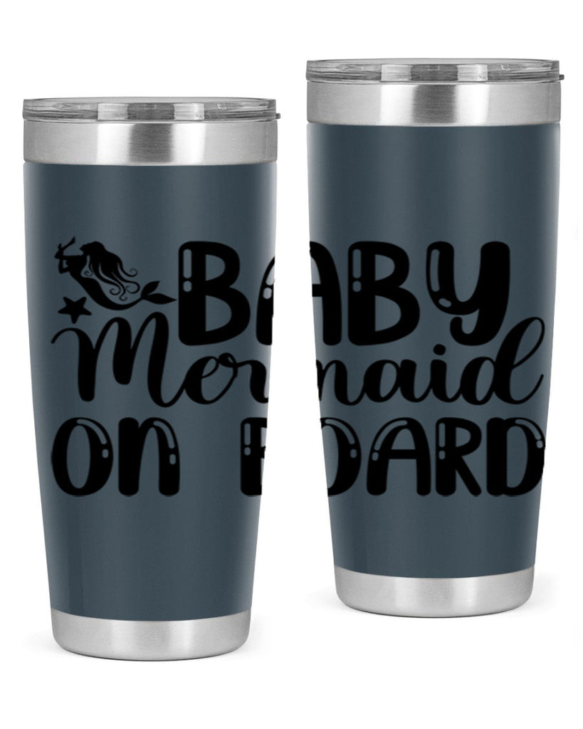 Baby Mermaid on Board 35#- mermaid- Tumbler