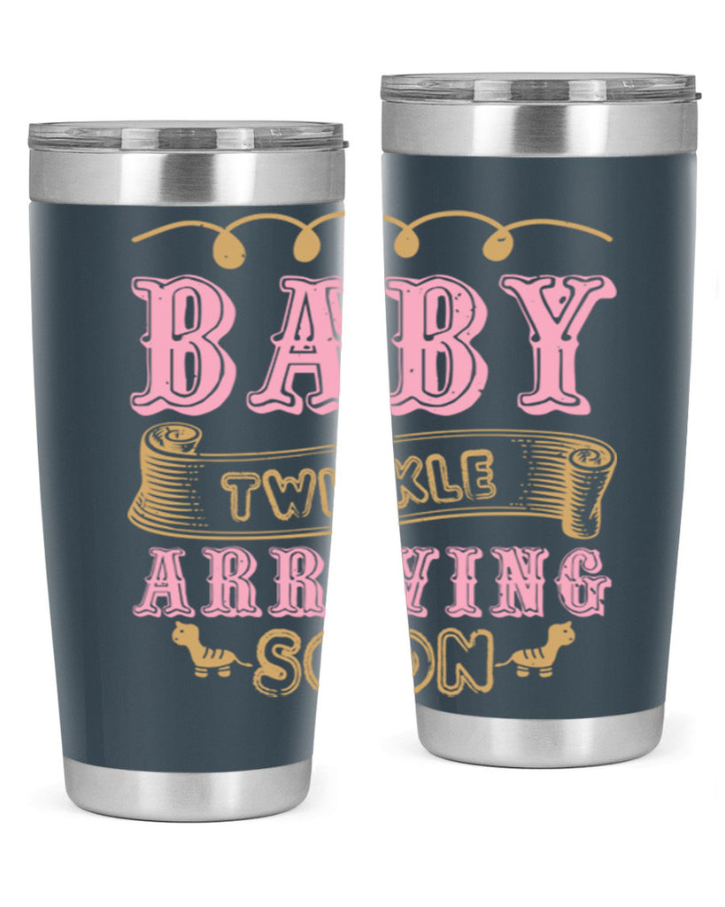 Baby Rwinkle arriving soon Style 48#- baby shower- tumbler