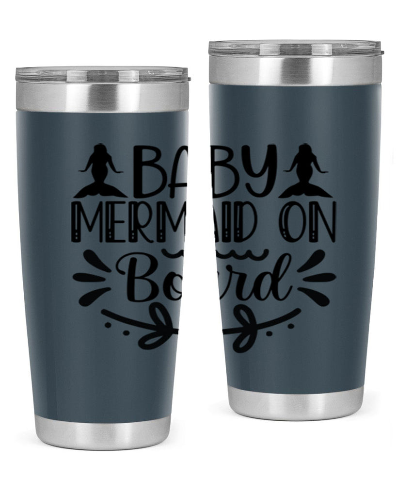 Baby mermaid on board 30#- mermaid- Tumbler