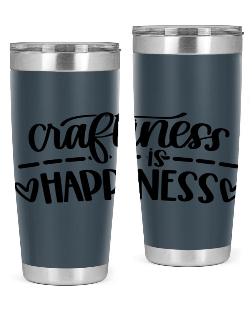 Craftiness Is Happiness 35#- crafting- Tumbler
