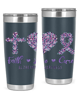 Faih Love Cure AlzheimerS Awareness 137#- alzheimers- Tumbler