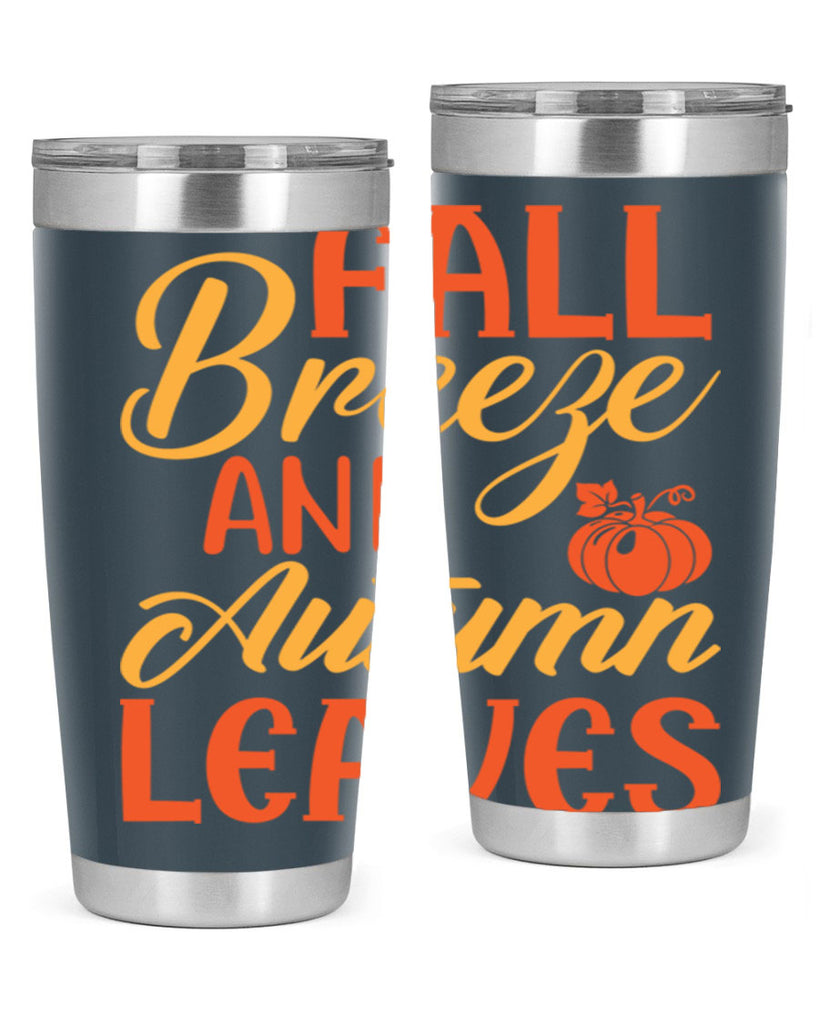 Fall Breeze and Autumn Leaves 92#- fall- Tumbler
