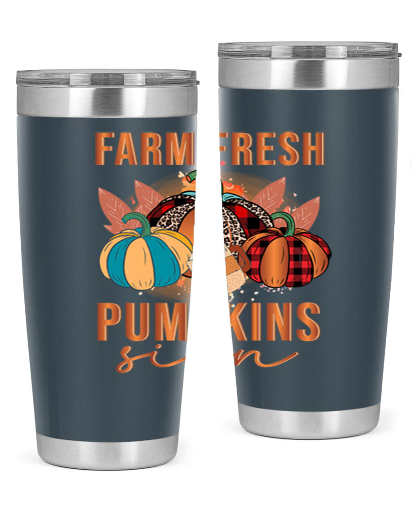 Farm Fresh Pumpkins Sign 175#- fall- Tumbler