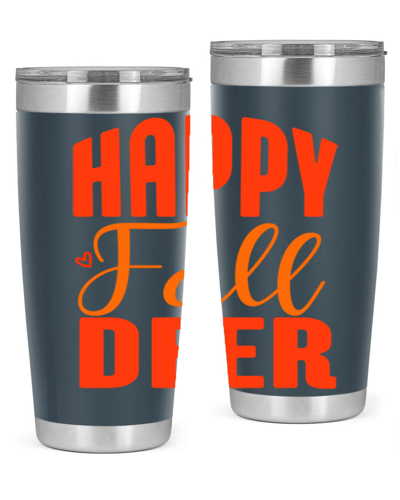 Happy Fall Deer Design 218#- fall- Tumbler