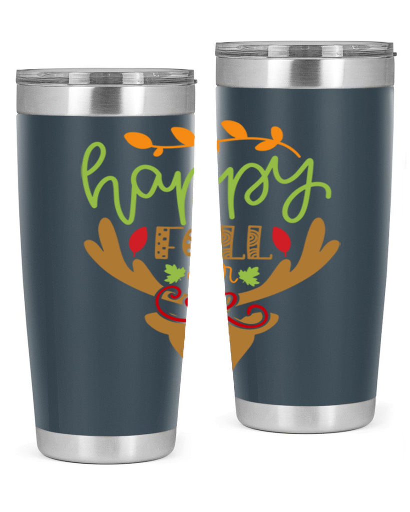 Happy Fall deer 219#- fall- Tumbler