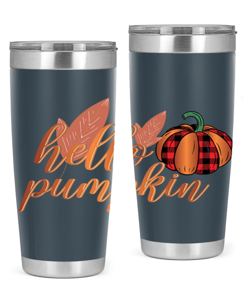 Hello Pumpkin 294#- fall- Tumbler