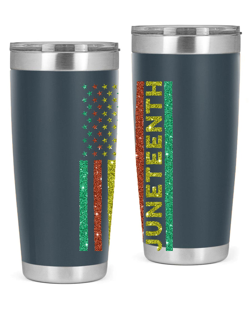 Juneteenth Freedom Day Afro Usa Flag Png 23#- Juneteenth- tumbler