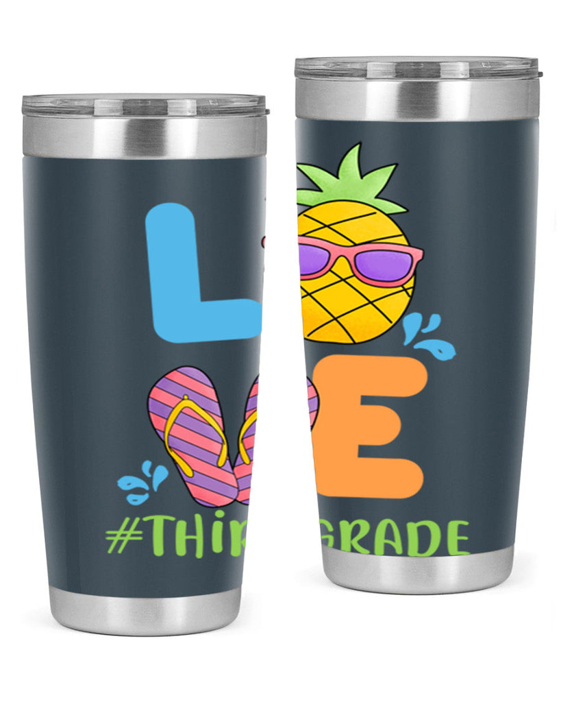 LOVE 3rd Grade Summer Pineapple 17#- 3rd grade- Tumbler