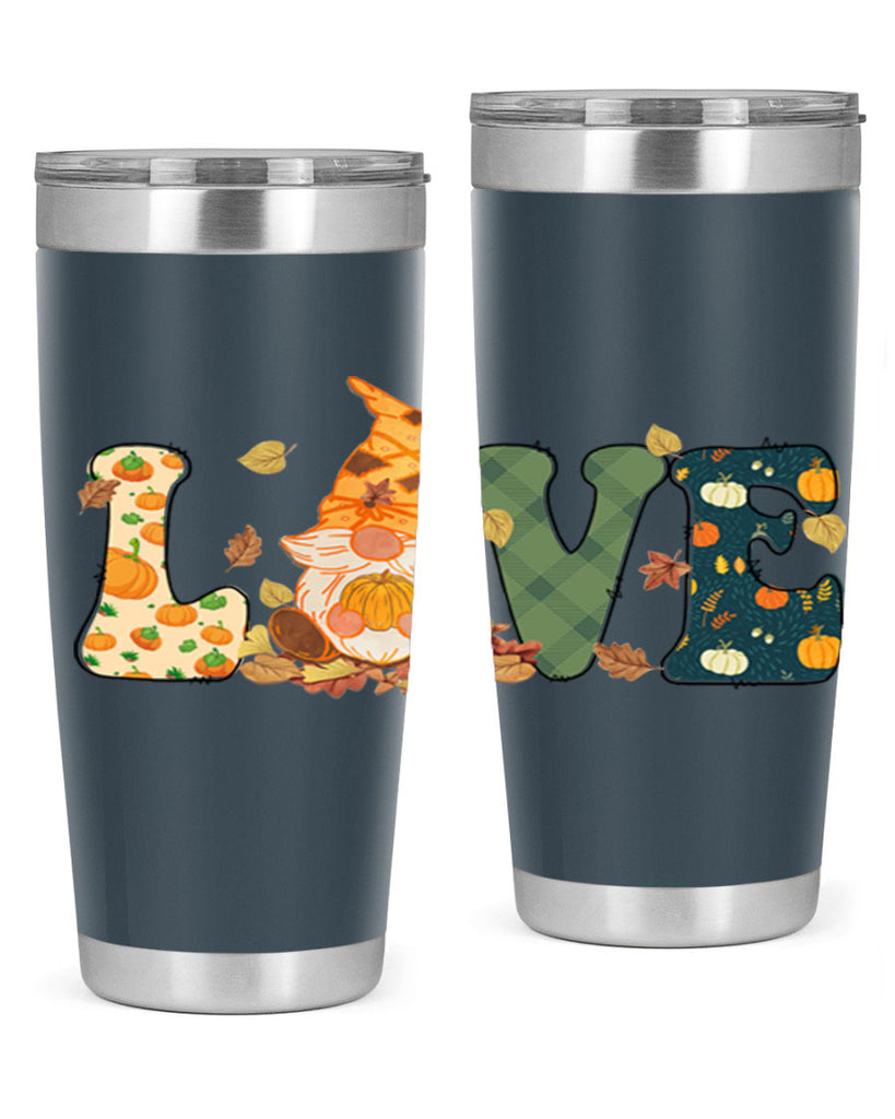 LOVEFallAutumnGnome 415#- fall- Tumbler