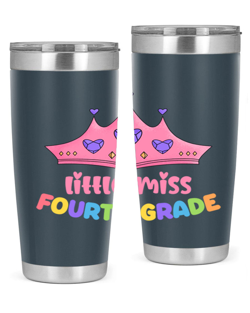 Little Miss 4th Grade 17- 4th  grade- Tumbler