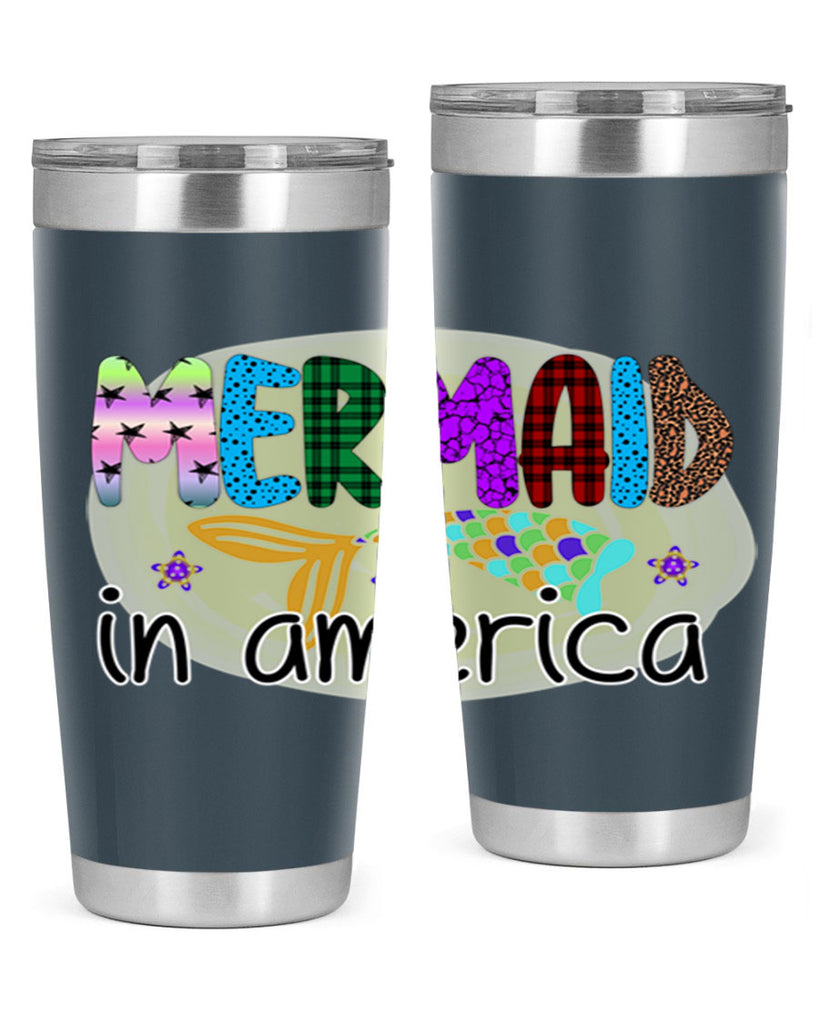 Mermaid In America 419#- mermaid- Tumbler