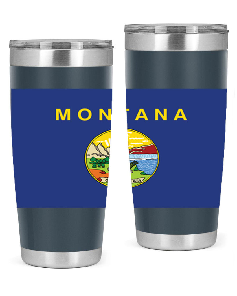 Montana 26#- Us Flags- Tumbler