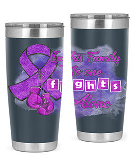 No One Figh Alone AlzheimerS Awareness 200#- alzheimers- Tumbler