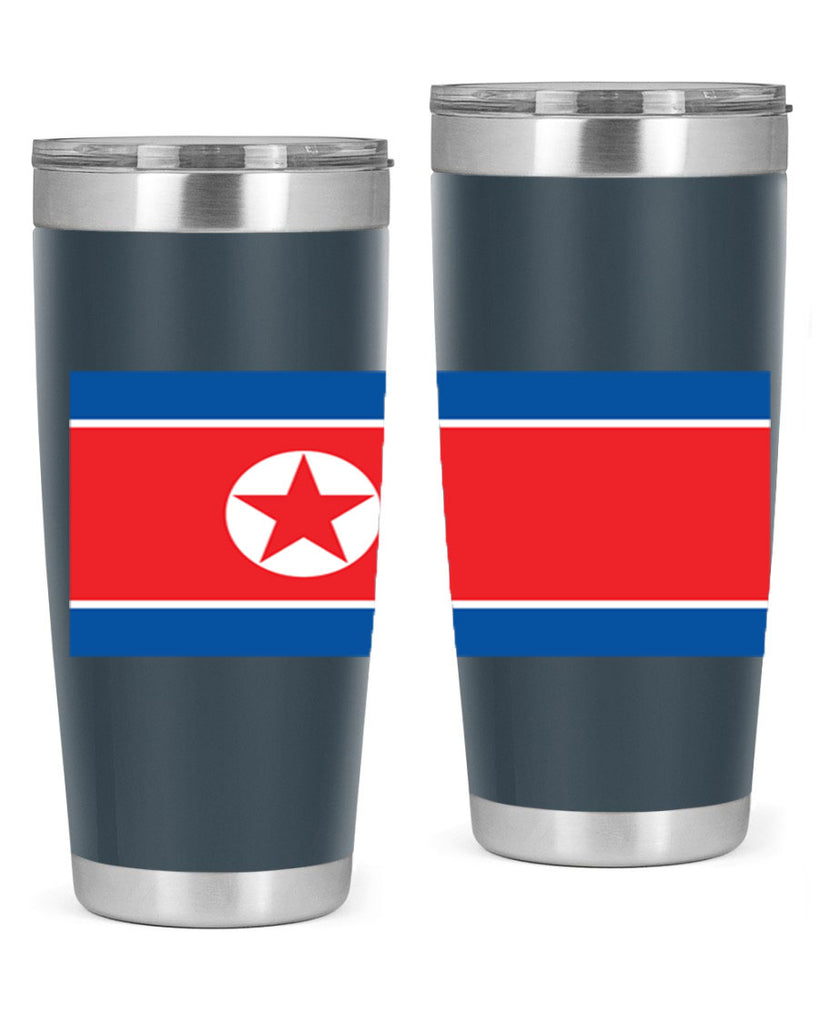 North Korea 70#- world flags- Tumbler