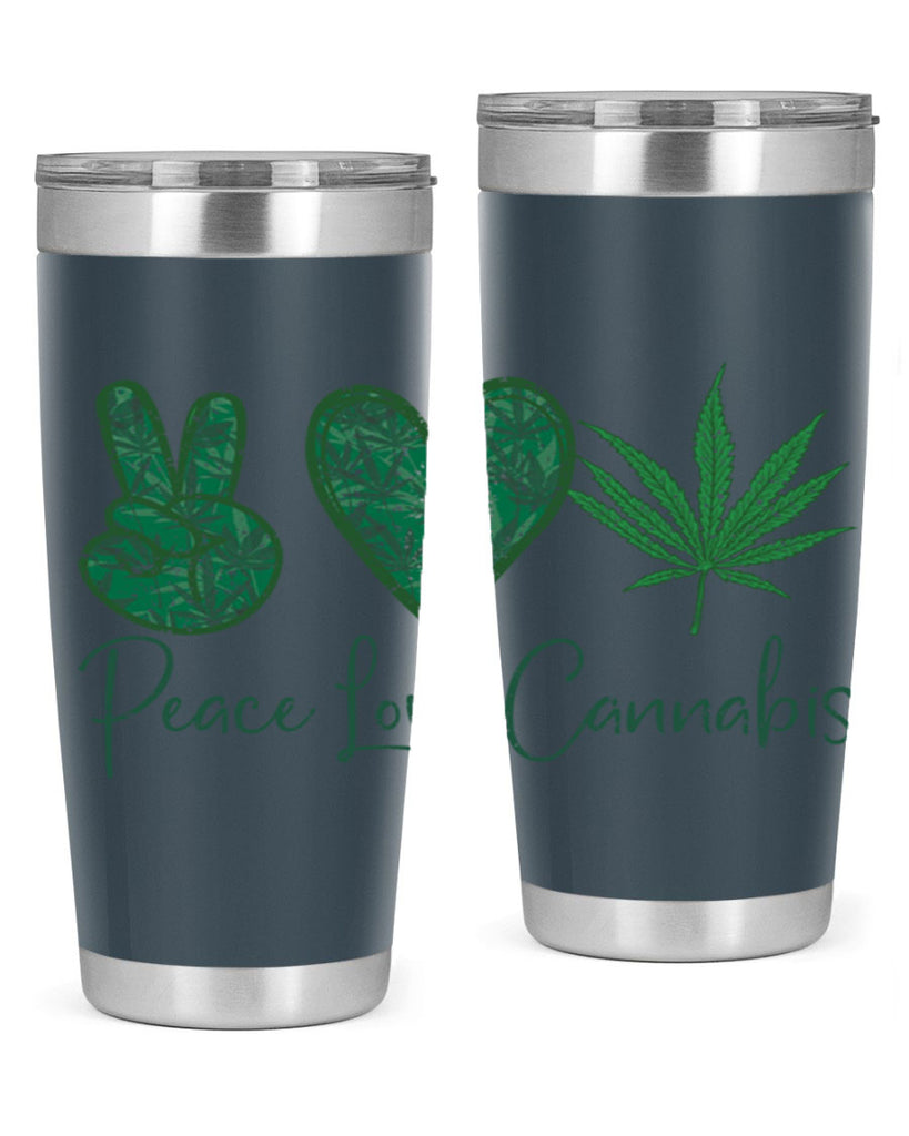 Peace Love Cannabis Sublimation 217#- marijuana- Tumbler