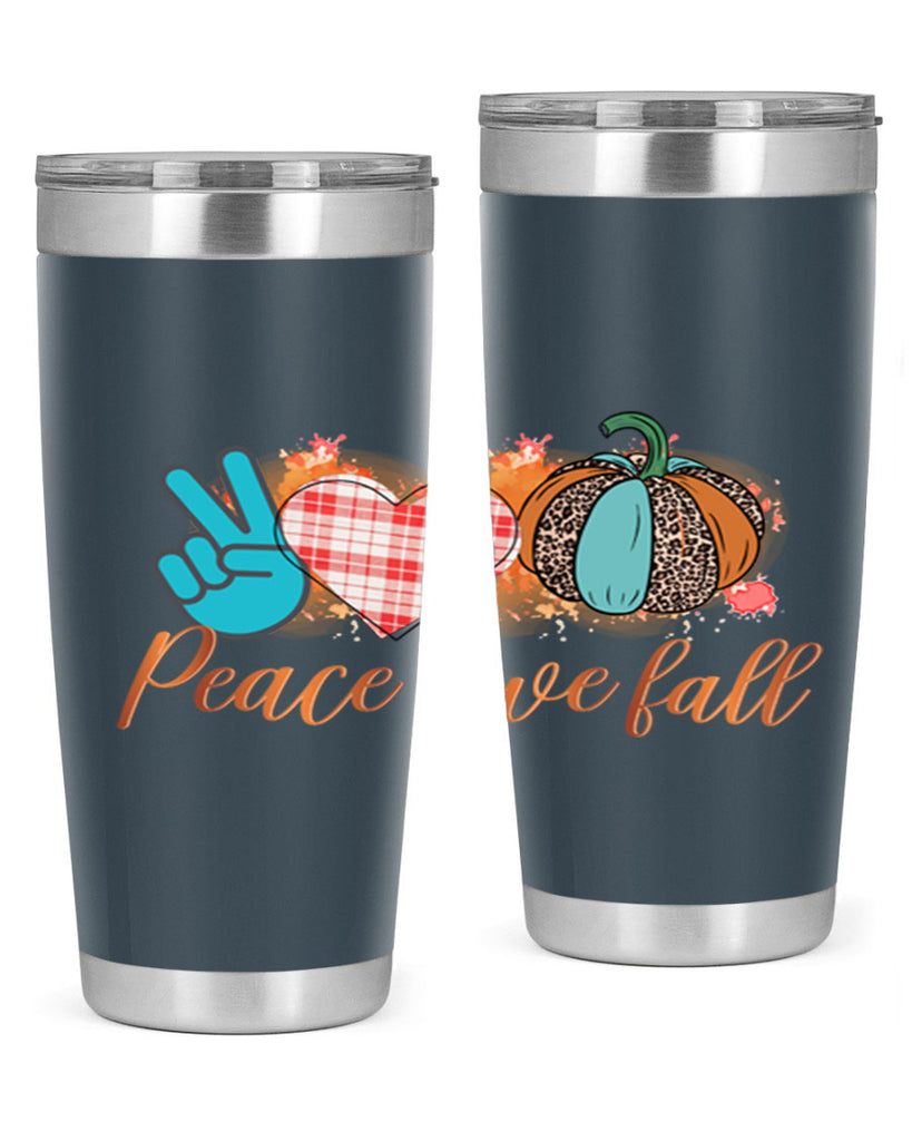 Peace Love Fall 466#- fall- Tumbler
