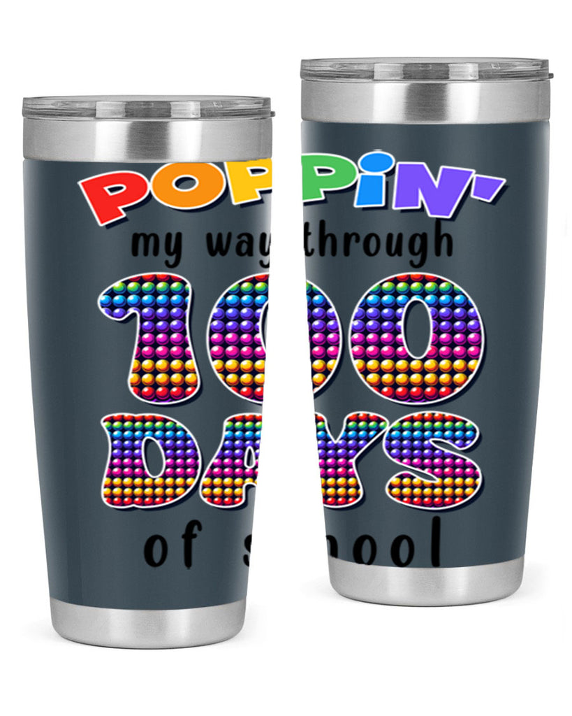 Poppin My Way Through 100 53#- 100 days of school- Tumbler